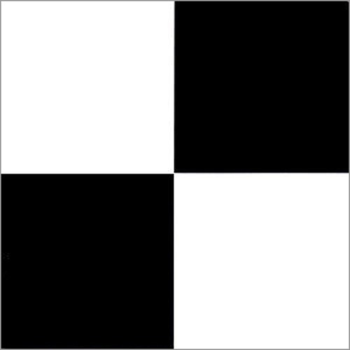 Black white checkered - black, vinyl